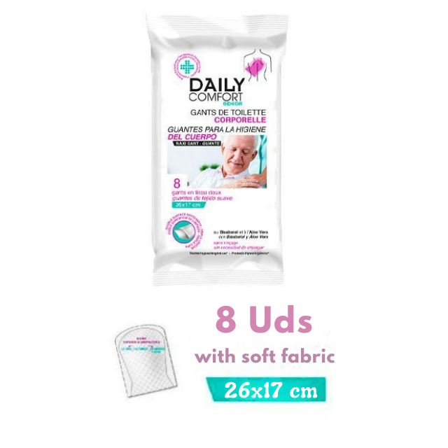 Body Hygiene Gloves with Aloe Vera | 8 Units