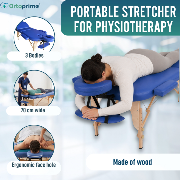 Professional Foldable Wooden Physiotherapy Massage Table | 3 Sections