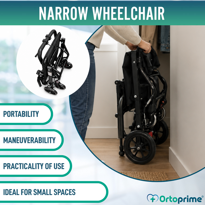 Lightweight Folding Transit Wheelchair with Handbrakes