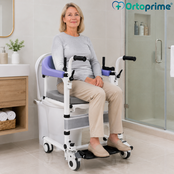 3-in-1 Transfer Chair | Height Adjustable Commode Chair