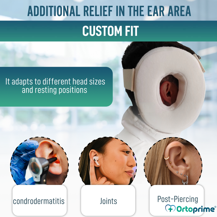 Ear Pressure Relief Cushion with Opening Adjustable