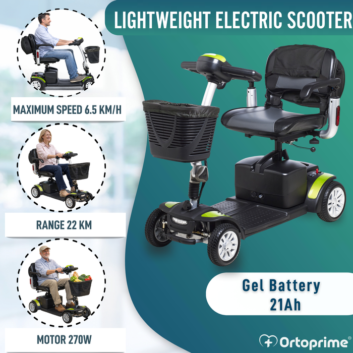 Compact Electric Scooter with Rear Storage Bag