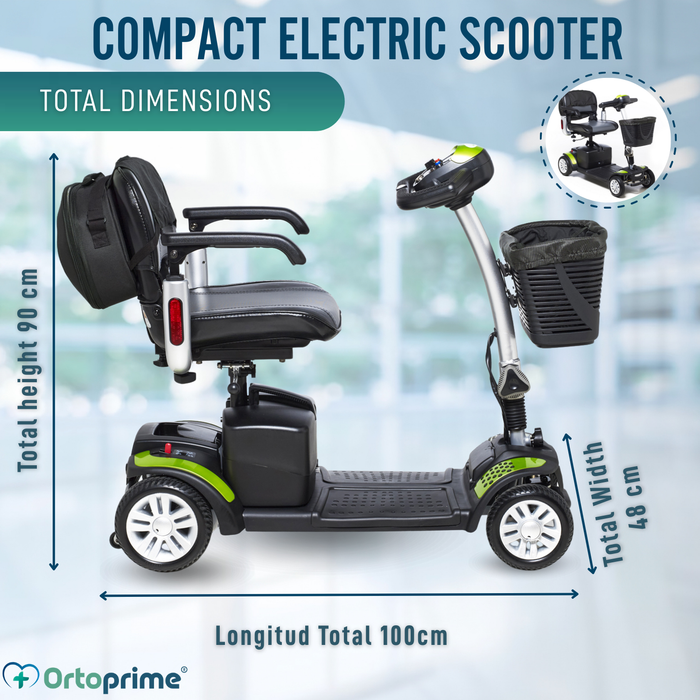 Compact Electric Scooter with Rear Storage Bag
