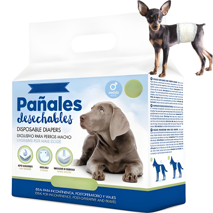 Ultra Absorbent Male Dog Diapers | Pack of 12