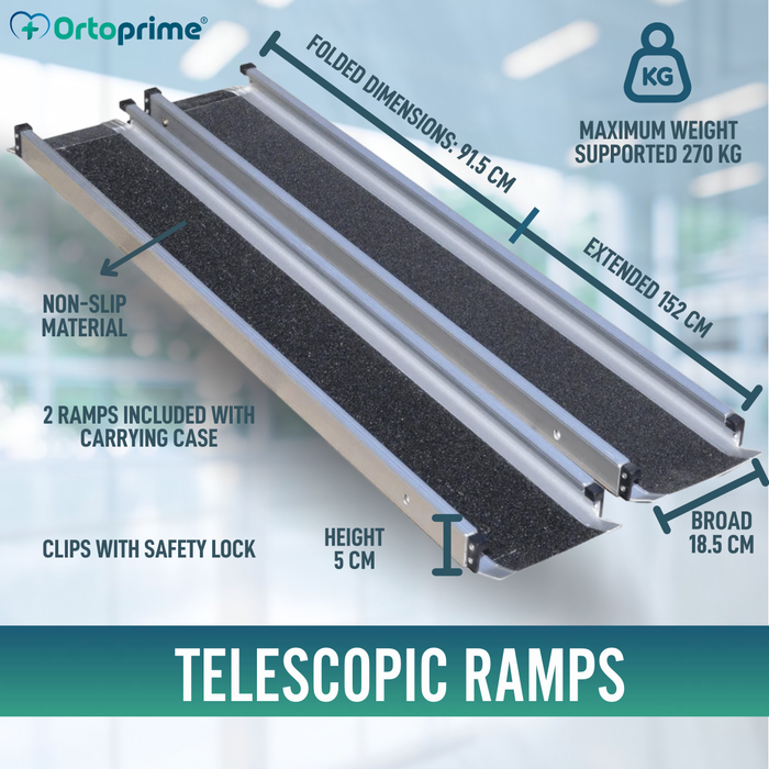 Telescopic Wheelchair Ramps 270kg | Durable Ramps