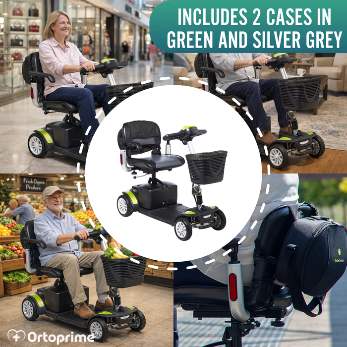 Compact Electric Scooter with Rear Storage Bag