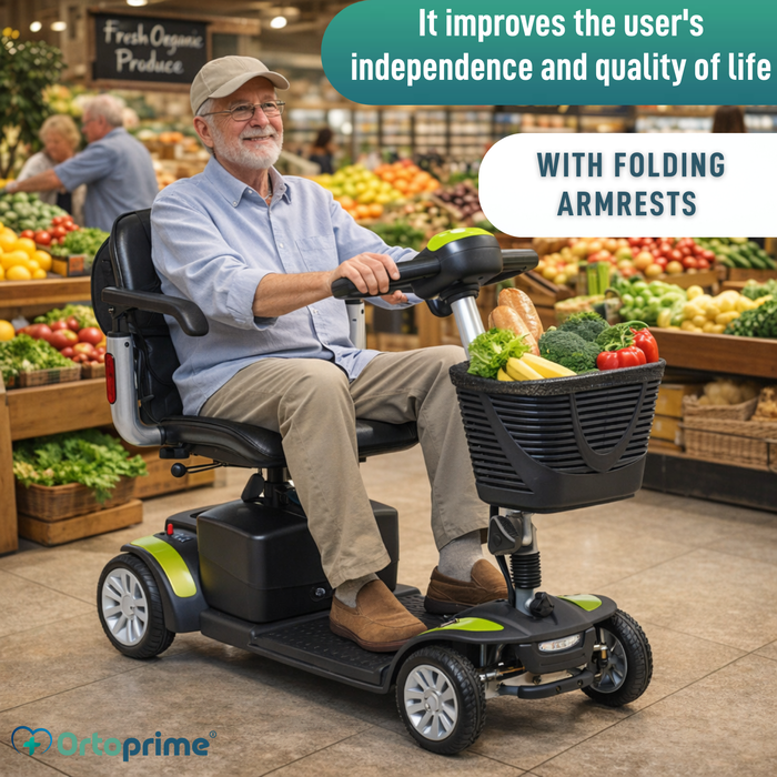 Compact Electric Scooter with Rear Storage Bag