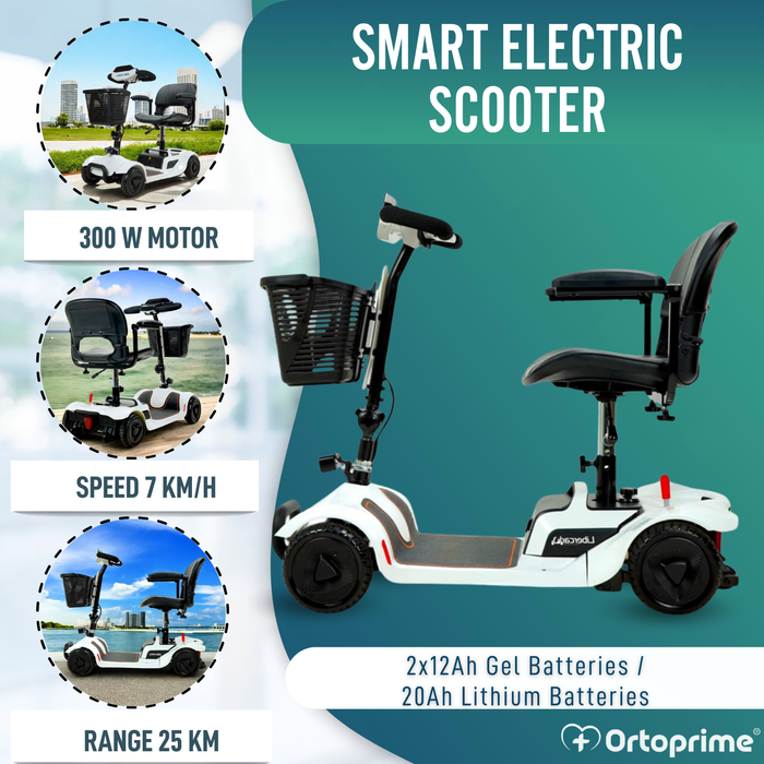 Slimme Elektrische Scooter met NFC | 4 Wielen