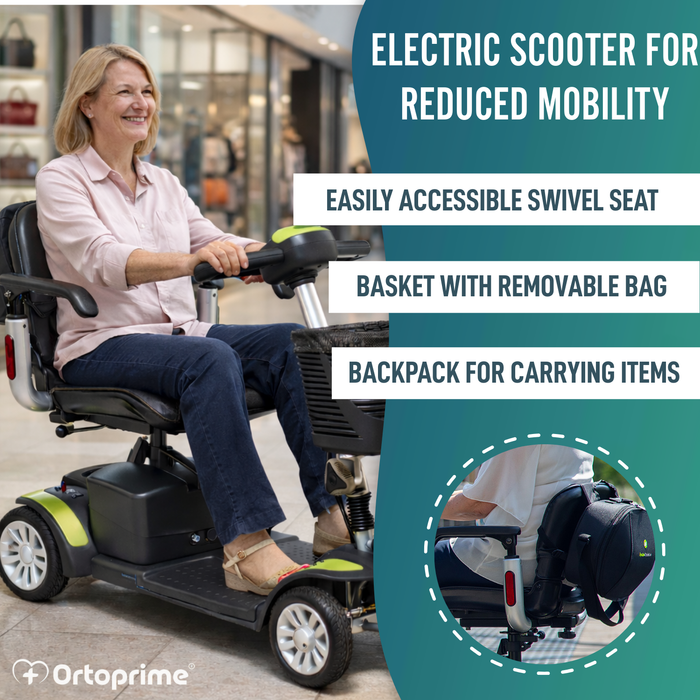 Compact Electric Scooter with Rear Storage Bag