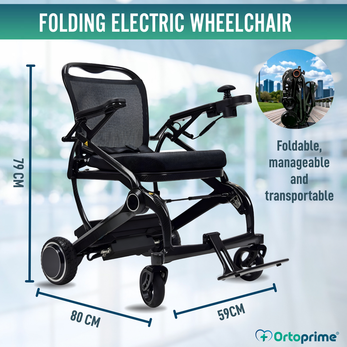 Ultra-Compact Electric Wheelchair | Carbon Fibre Frame