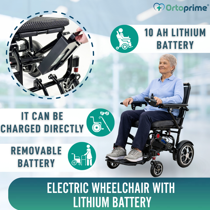 Ultra-Light Foldable Electric Wheelchair | 10Ah Battery