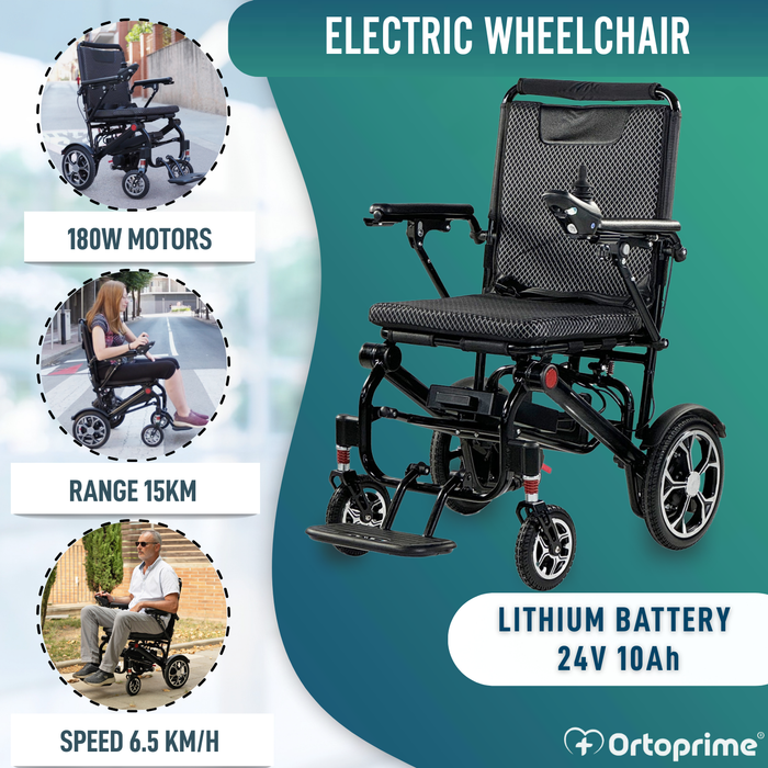 Ultra-Light Foldable Electric Wheelchair | 10Ah Battery