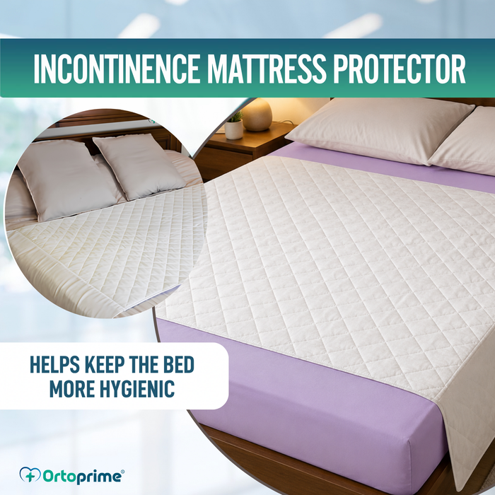 Pack of 2 Eco-Friendly Washable Absorbent Bed Protectors 135cm 3.15 L/m²