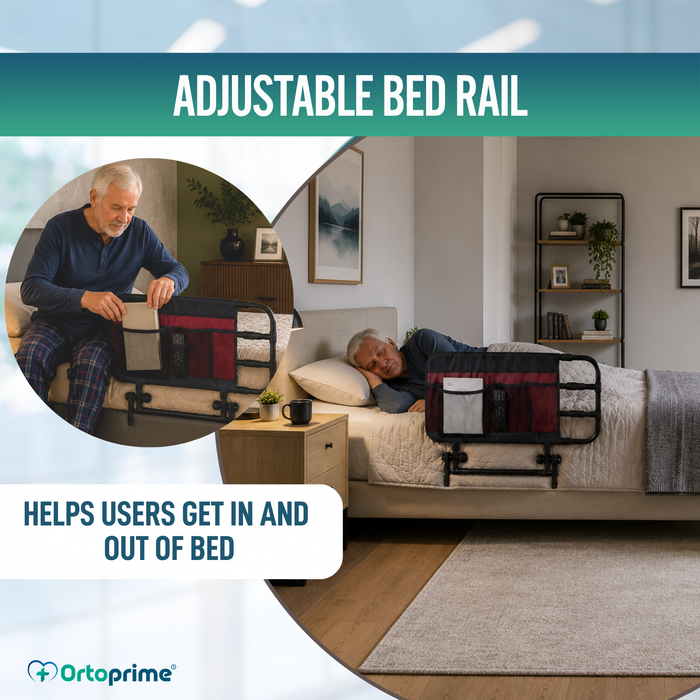 Adult Bed Rail with Pockets and Adjustable