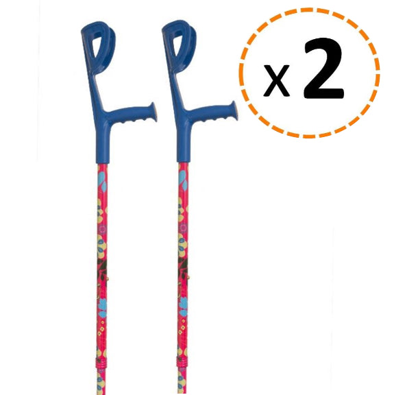 adjustable-english-crutch-floral-pattern-for-kids-ortoprime-uk