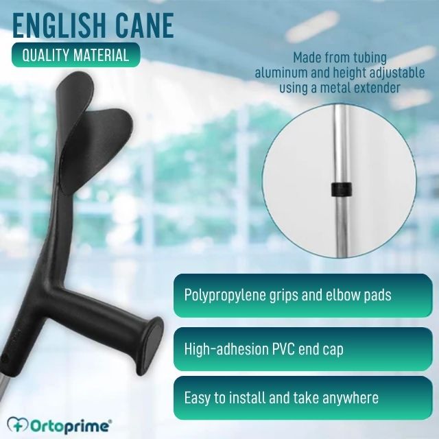 Adjustable Height Aluminium Crutches for Adults | 2 Pack