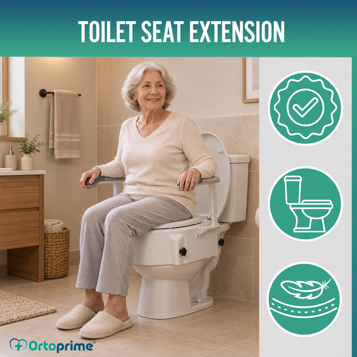 Angled Toilet Riser Adjustable Height 6–10–15 cm Resistance