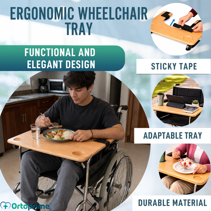 Wheelchair Tray | Portable Table with Cup Holder
