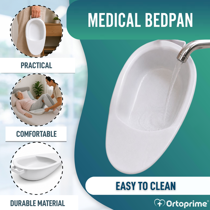 Bedpan for Elderly 2.5 Litres | Unisex Bed Urinal