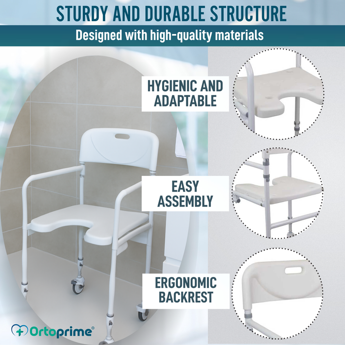 U-Shaped Shower Chair | Foldable Bath Seat
