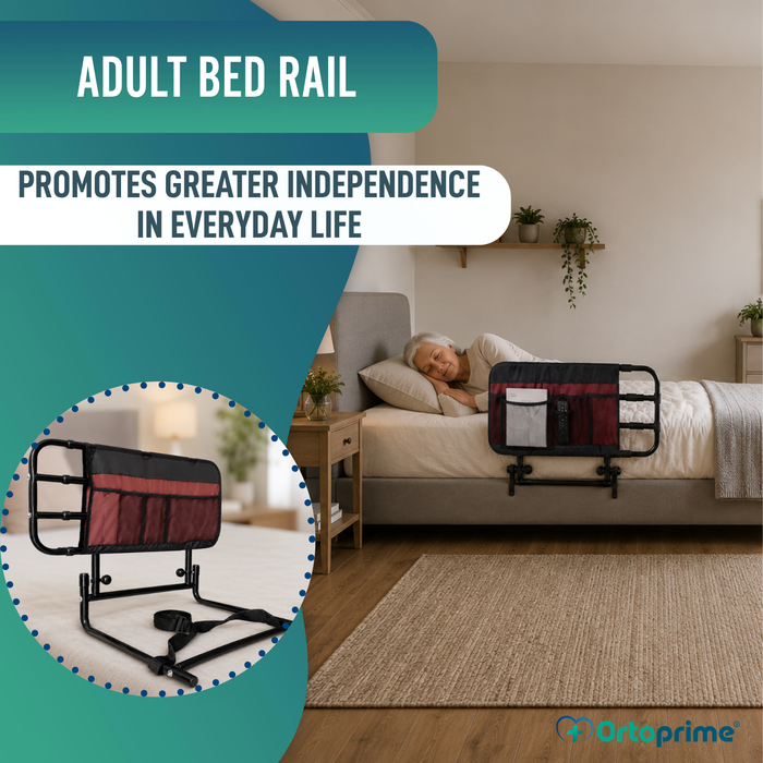 Adult Bed Rail with Pockets and Adjustable