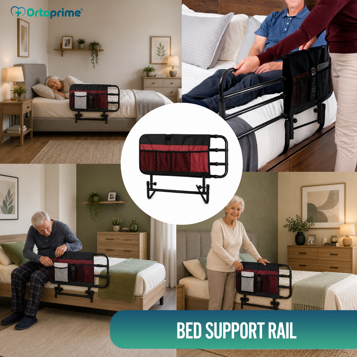 Adult Bed Rail with Pockets and Adjustable