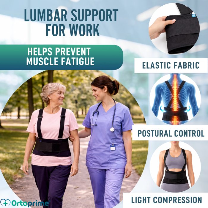 Lumbosacral Work Support with Straps | Adjustable Brace