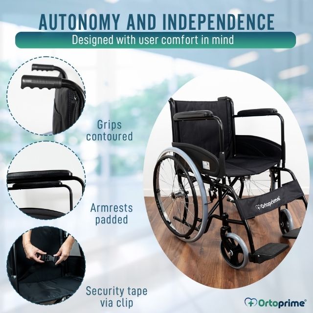 Lightweight Self-Propelling Folding Wheelchair for Adults