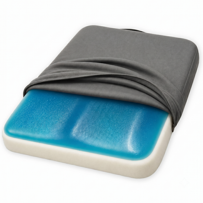 Square Visco Gel Anti-Bedsore Cushion 85 kg/m³ | Waterproof