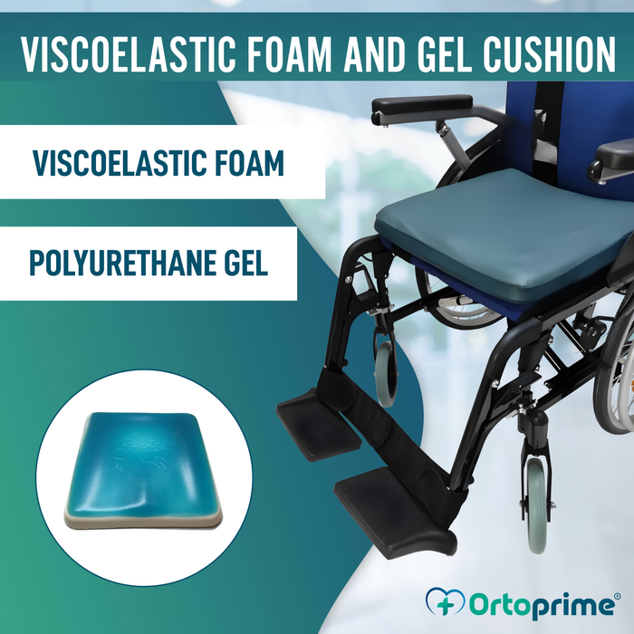 Square Visco Gel Anti-Bedsore Cushion 85 kg/m³ | Waterproof