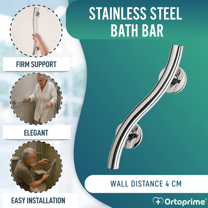 Bathroom Support Bar in Stainless Steel | 35 cm