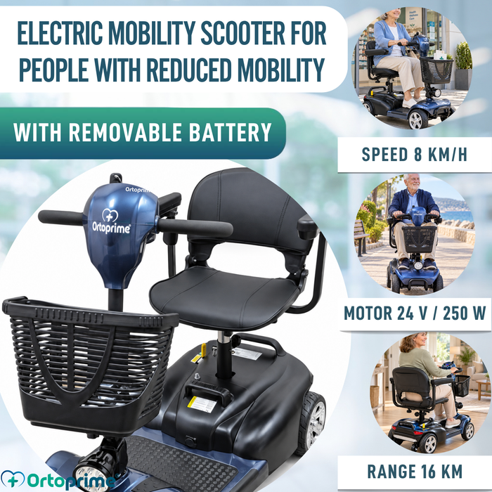 4-Wheel Mobility Scooter | Removable Battery & Portable