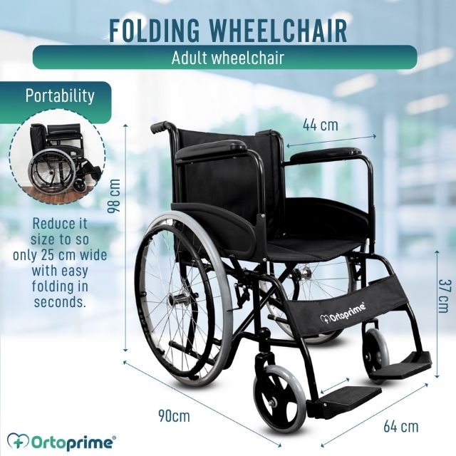 Lightweight Self-Propelling Folding Wheelchair for Adults