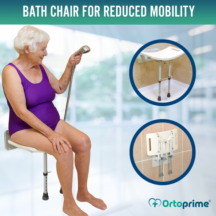 Wall-Mounted Folding Shower Seat | 2 Variants