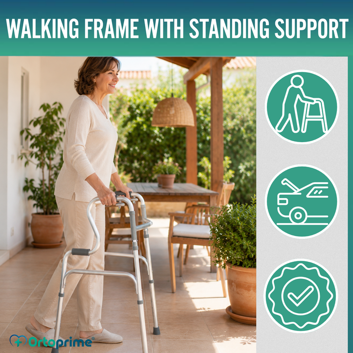 Adult Walker with Incorporator | Foldable Aluminium Walker