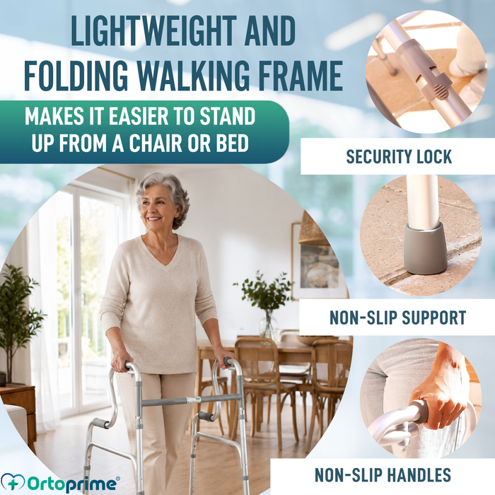 Adult Walker with Incorporator | Foldable Aluminium Walker
