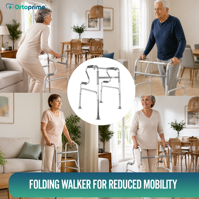 Adult Walker with Incorporator | Foldable Aluminium Walker