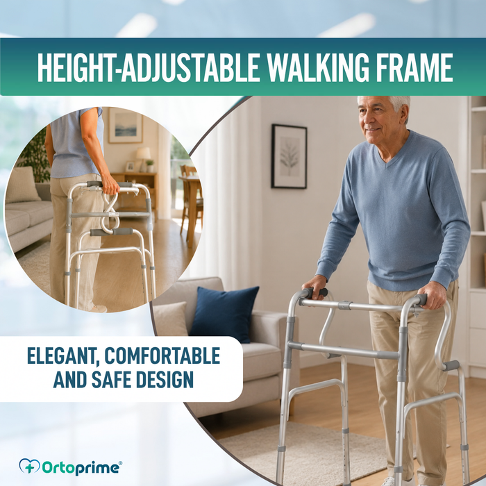 Adult Walker with Incorporator | Foldable Aluminium Walker