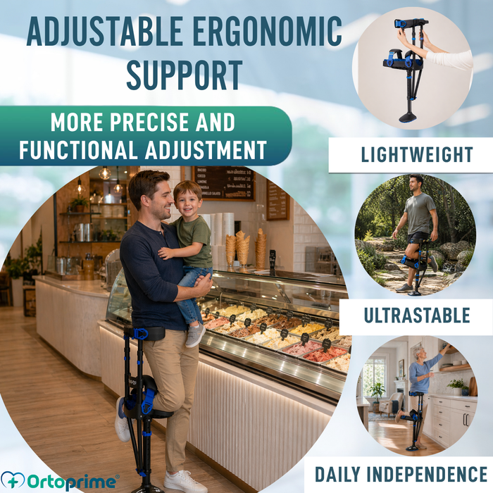 Hands-Free Knee Crutch | Height Adjustable