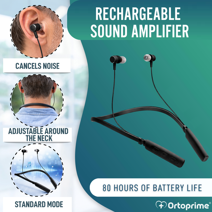 Rechargeable Hearing Amplifier with Noise Reduction