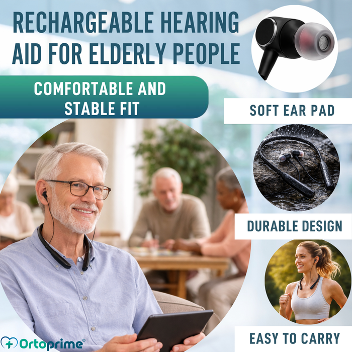 Rechargeable Hearing Amplifier with Noise Reduction
