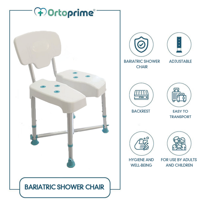 XL Shower Chair with Central Slot | Heavy Duty