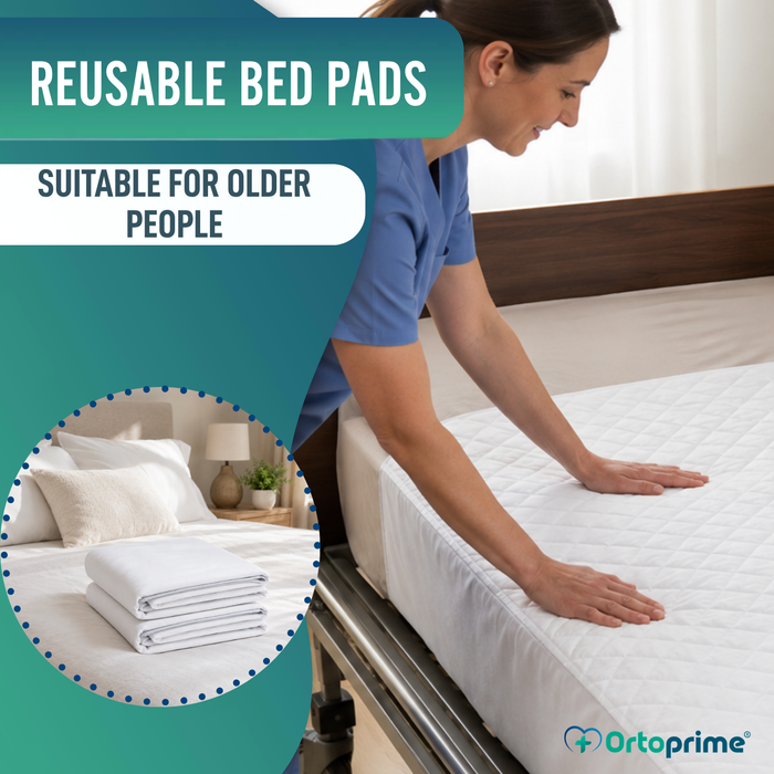 Pack of 2 Washable Absorbent Bed Pads 90cm Plus 4.65 L/m²