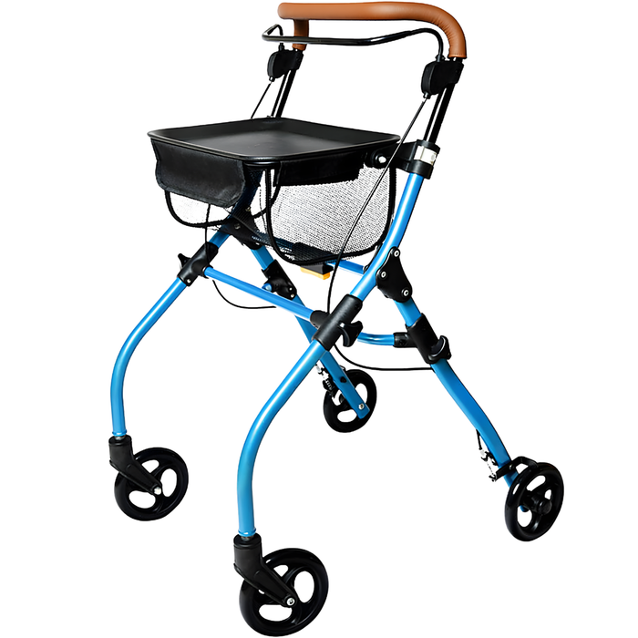 Folding Indoor Rollator with Storage Tray