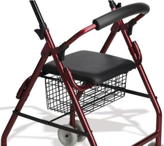 lightweight-burgundy-rollator-with-seat-for-elderly-ortoprime-uk