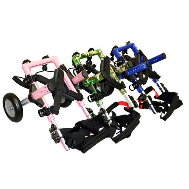 lightweight-multicolour-dog-wheelchair-blue-pink-camouflage-all-sizes-and-weights-ortoprime-uk