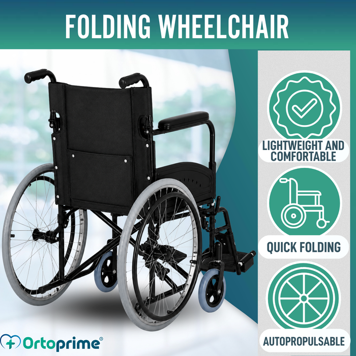 Lightweight Folding Wheelchair for Adults Self-propelling