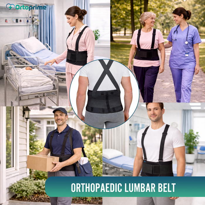 Lumbosacral Work Support with Straps | Adjustable Brace