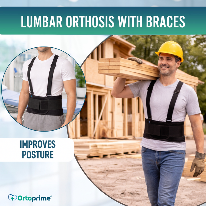 Lumbosacral Work Support with Straps | Adjustable Brace