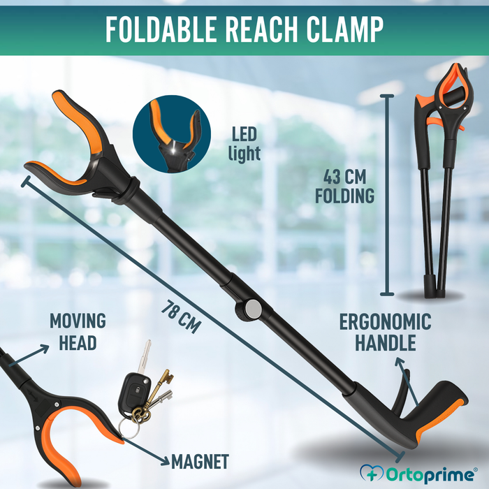 Object Picker with Magnet and LED | Foldable Reacher